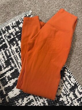 Women's High-Waist Orange Lululemon Leggings size 4